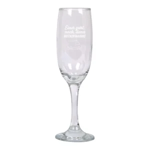Sektglas mit Gravur – „Einer geht, noch, dann Notaufnahme“ – 210 ml