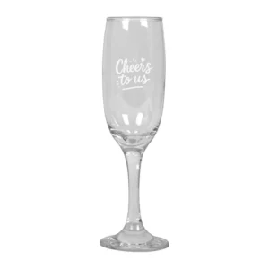 Sektglas mit Gravur – „Cheers to us“