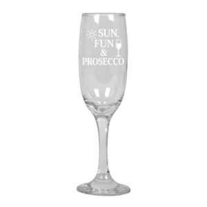 Sektglas „SUN, FUN & PROSECCO“ – Sommerlaune im Glas