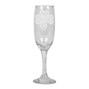 Sektglas mit Kleeblatt Gravur – Glücksbringer Geschenk für Geburtstag, Hochzeit & Jubiläum