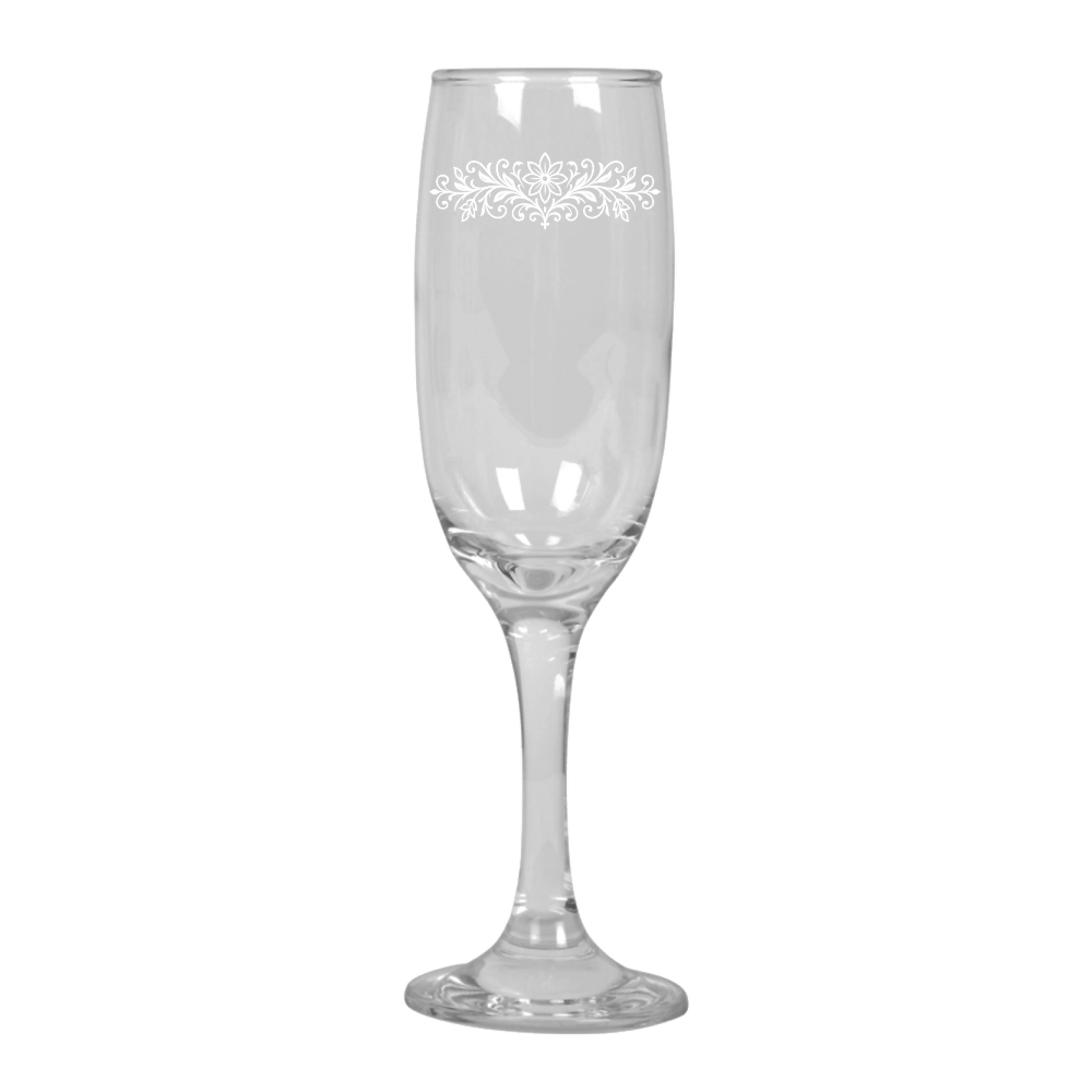 Sektglas mit Ornament Gravur – Elegantes Geschenk für Hochzeit, Jubiläum & Feier